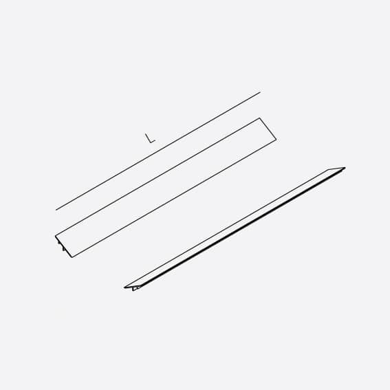 Guide System Couple of profiles for smooth inclined plane 30°