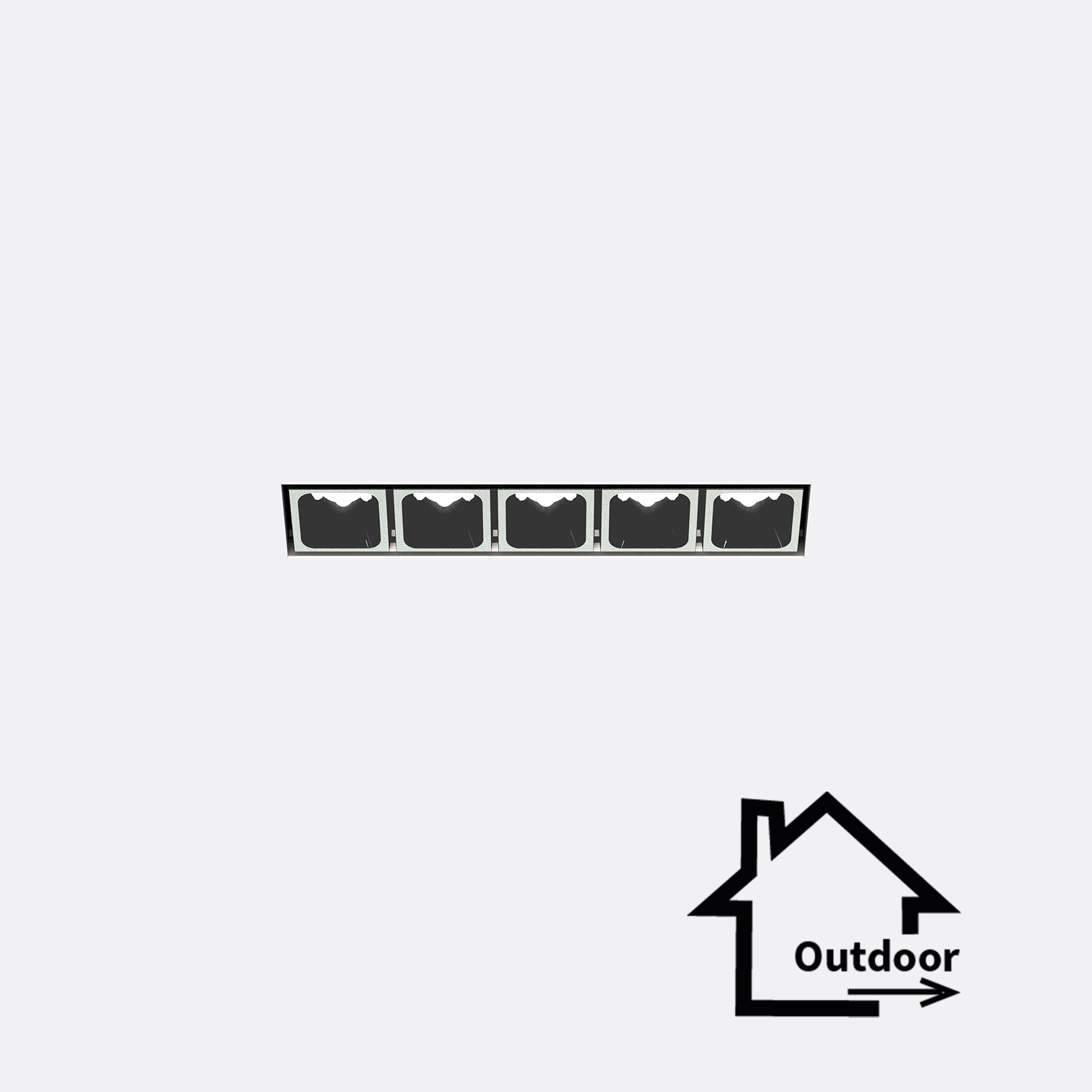 Leva 5 incasso rasato outdoor - kit